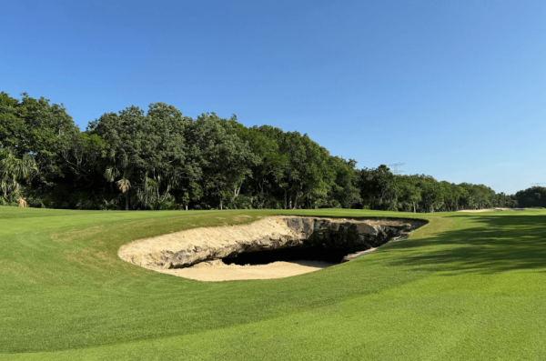 cenote appears in mayakoba golf course